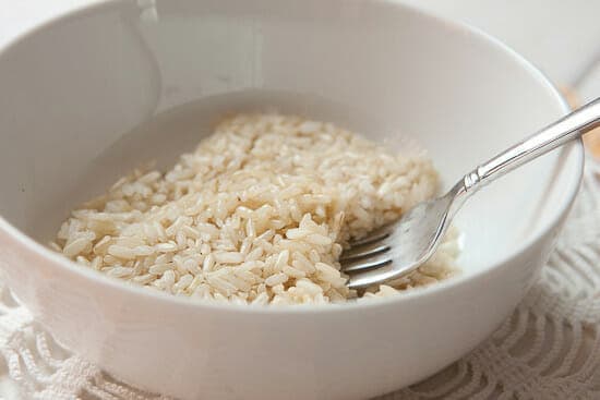 Reheated instant rice.