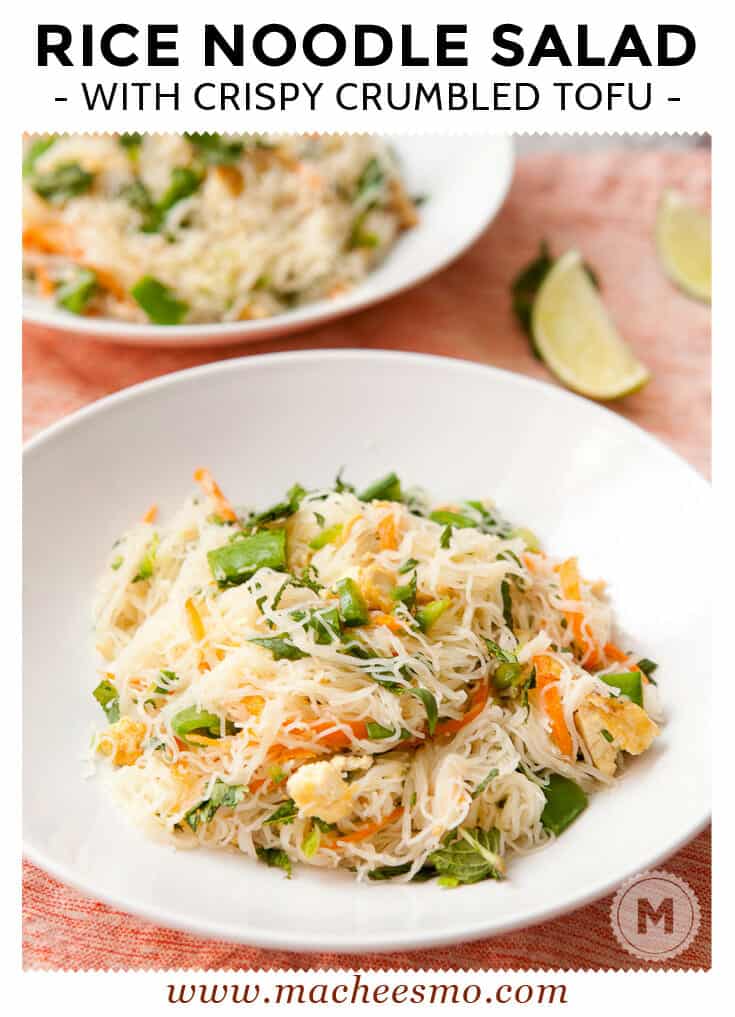 Cold Rice Noodle Salad - This is such a great cold salad, perfect for summer lunches or a weekend picnic. I like to add some browned crumbled tofu to mine and loads of fresh veggies and herbs.