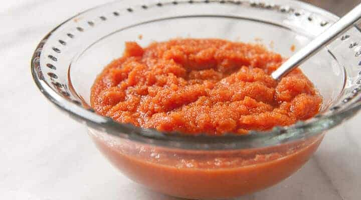 Roasted Carrot Baby Food: A great starter baby food. It's easy to make with just carrots! Feed your baby real food right away!