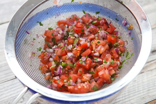Salsa for baked tacos.