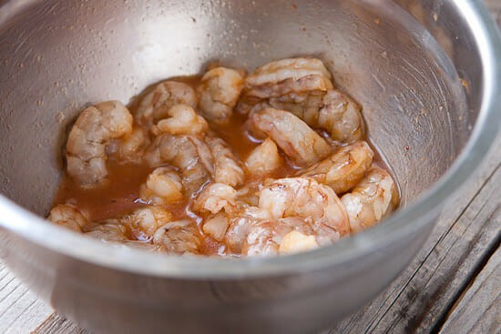 Thai Shrimp flatbreads.