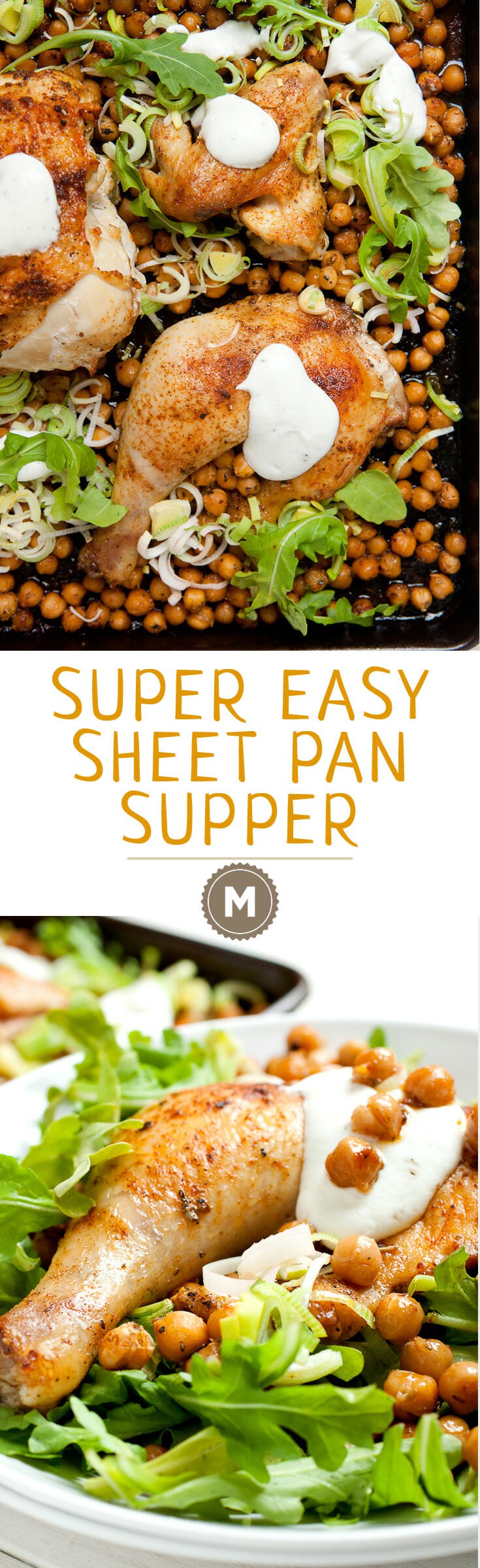 Easy Chicken Sheet Pan Supper: Making dinner is as easy as putting a sheet pan in a hot oven! The trick to this is to make sure you add the ingredients to the sheet pan in the right order! | macheesmo.com