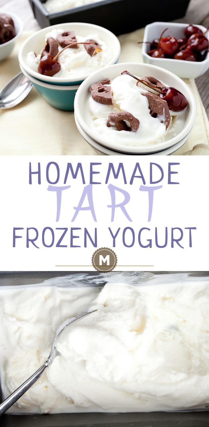 Tangy Frozen Yogurt: This quick tangy frozen yogurt recipe is so much faster and easier to make than ice cream! It has a rich, creamy texture. I like to keep the actual recipe simple and then jazz it up with fun toppings! Can you say FRO-YOOO!