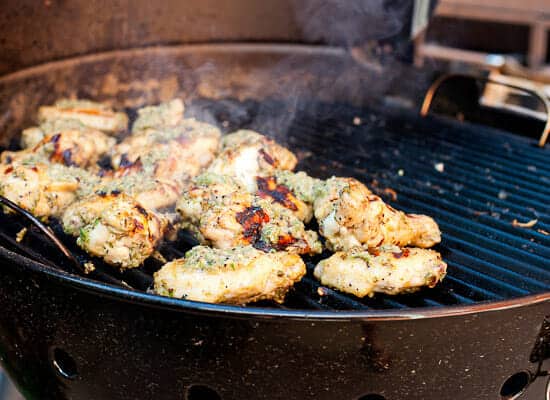 How to grill chicken wings.
