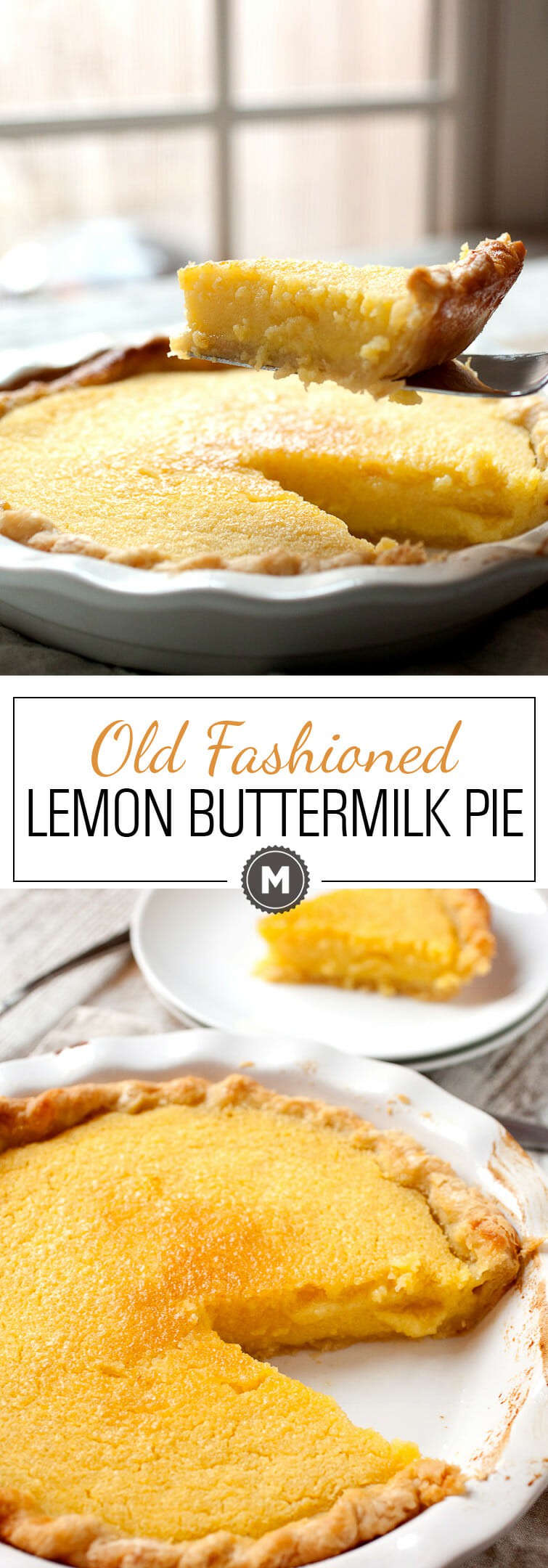 Old Fashioned Lemon Buttermilk Pie: This custard pie is such an unassuming pie. That's good news because it means people won't go for it first. But, once someone tries it, it'll go quick. Easy to make with just a few ingredients! | macheesmo.com
