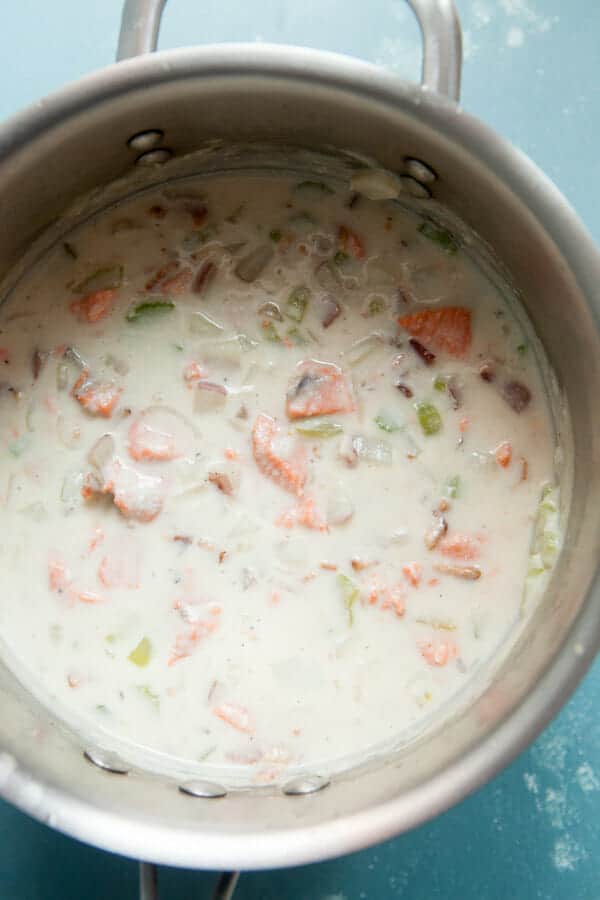 30 minute salmon chowder