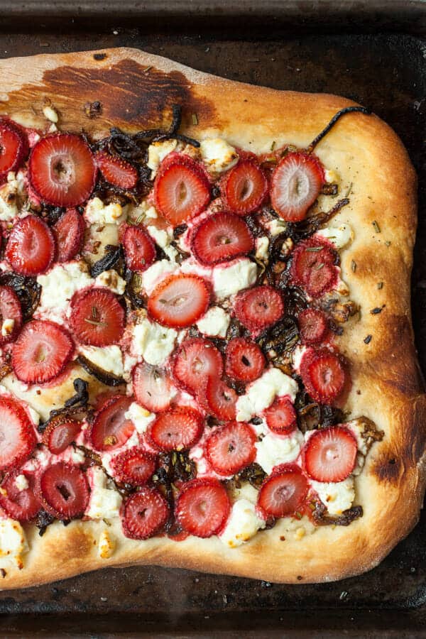 Strawberry Pizza with Goat cheese