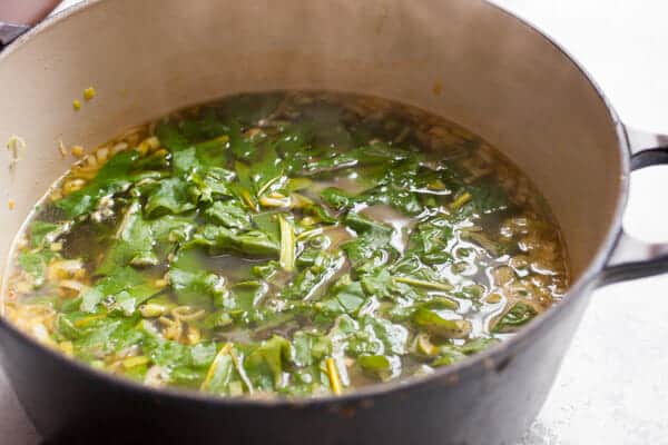 Simmering Tortellini Soup