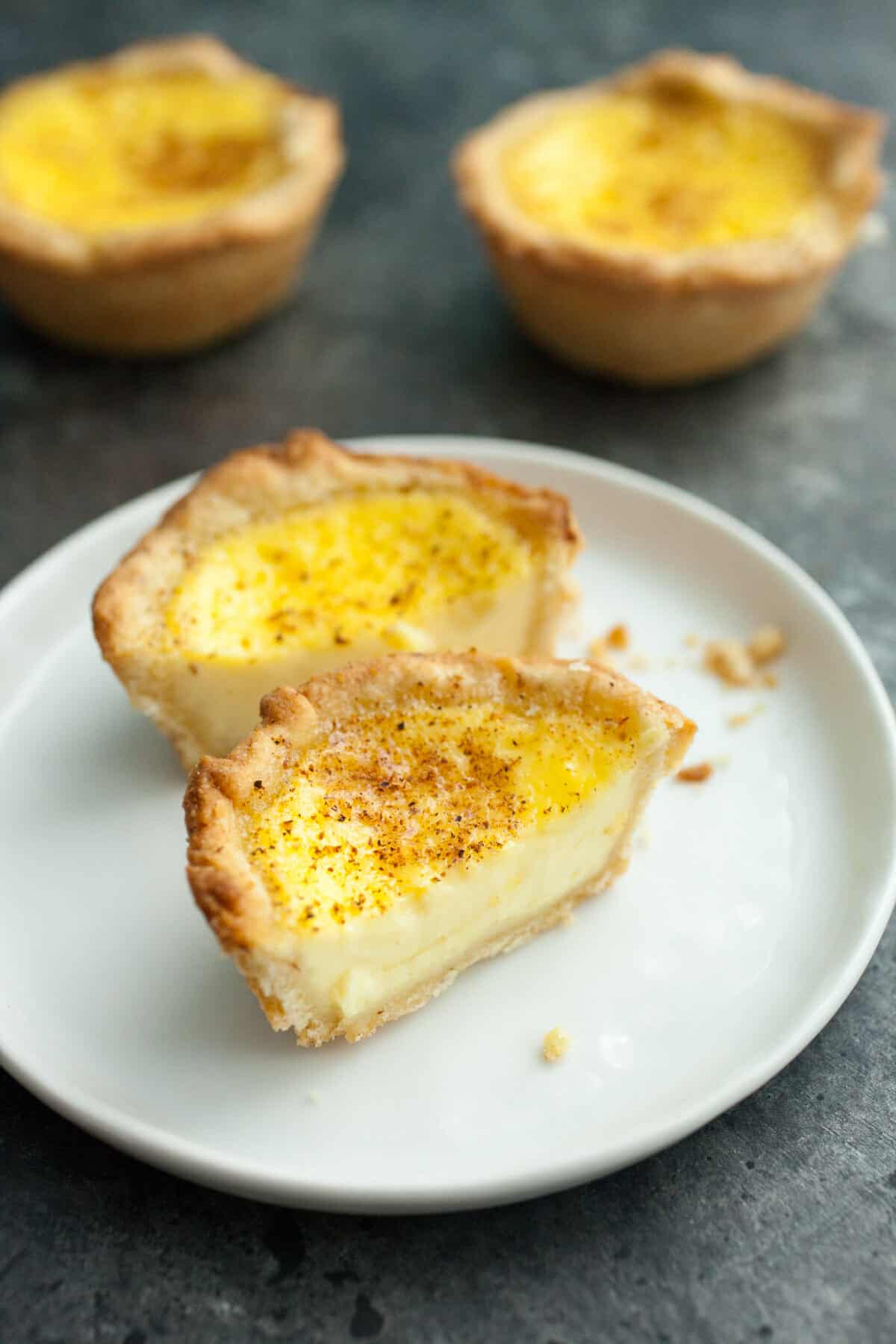 Egg Custard Tarts: Inspired by The Great British Baking Show, I tried my hand at a classic Egg Custard Tart. The results were mostly successful and definitely delicious! | macheesmo.com