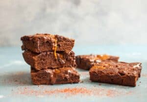 Salted Chili Caramel Brownies: The perfect sweet mix with some spice and salt. These are so addictive you won't want to share them! | macheesmo.com