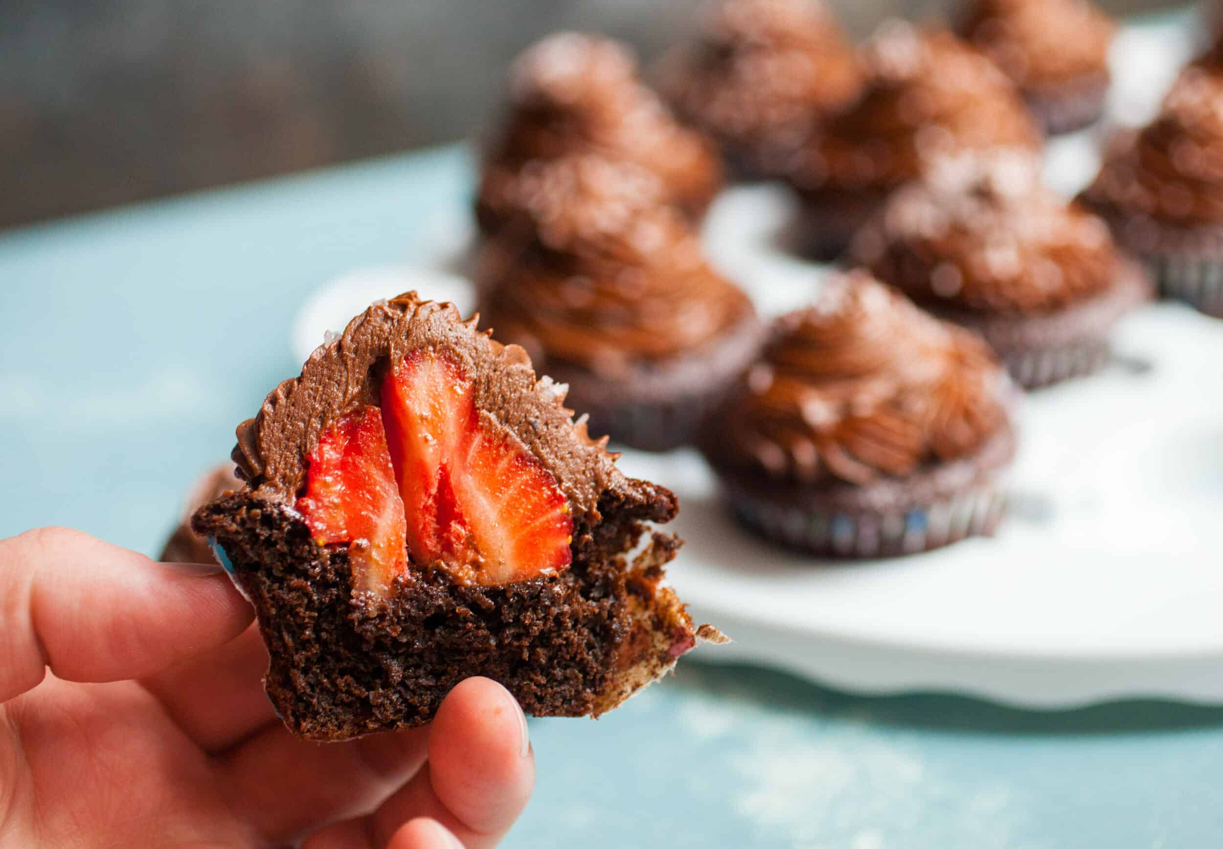Chocolate Covered Strawberry Cupcakes Image