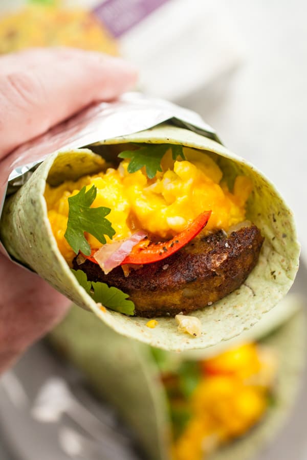 Brussels Sprouts Breakfast Burritos
