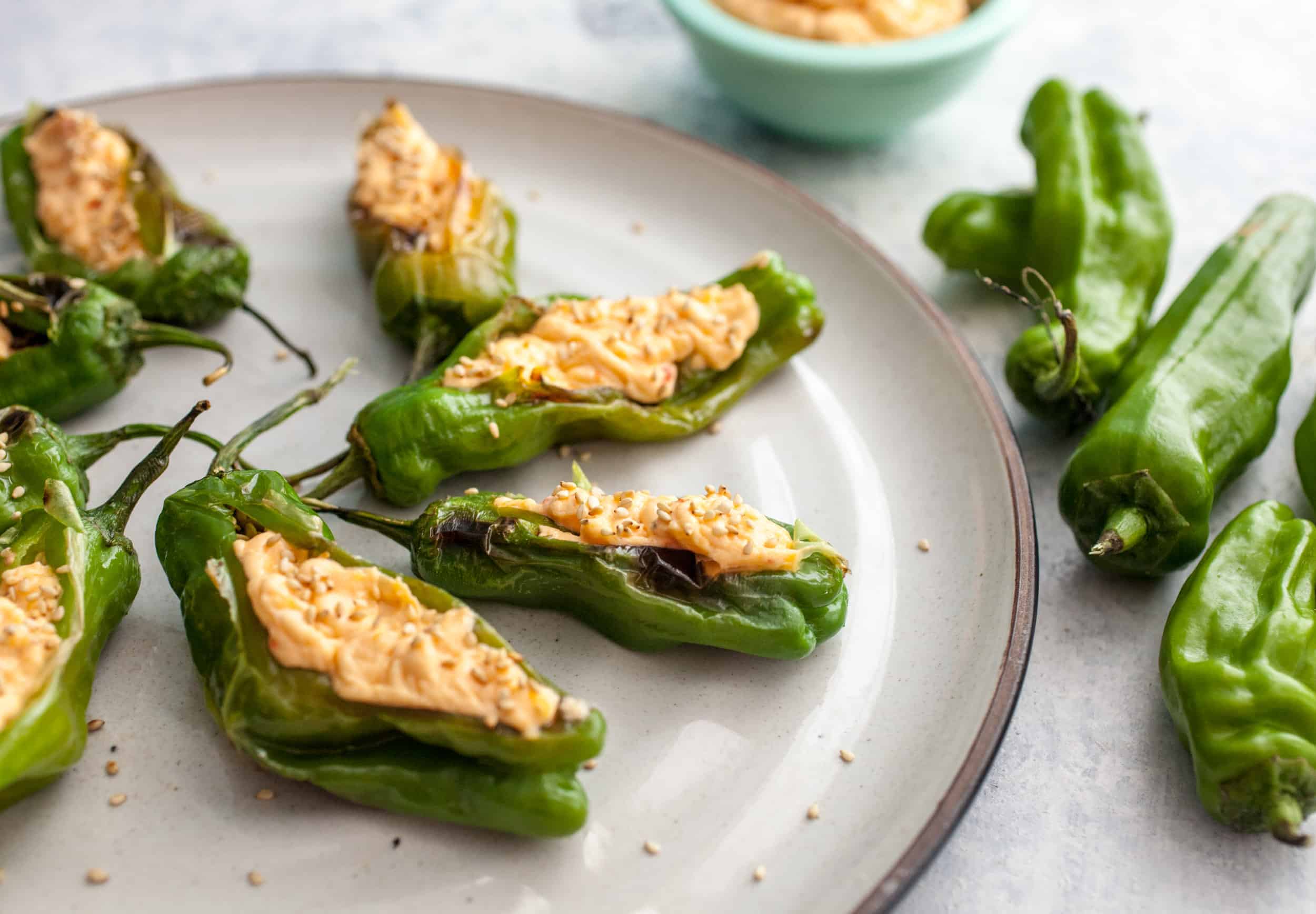 Stuffed Shishito Peppers with Pimento Cheese Image
