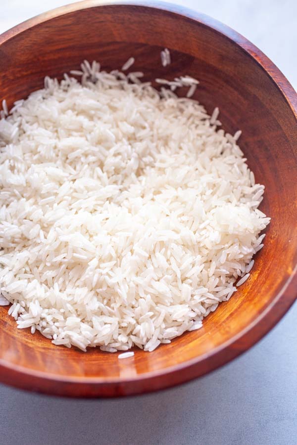 Rice for cheesy rice and beans