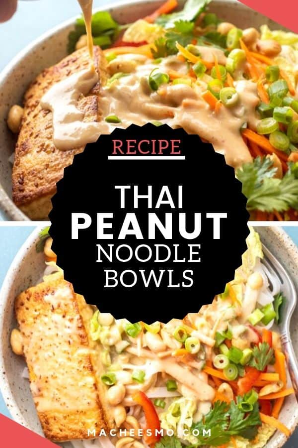 Green Thai Peanut Noodle Bowls