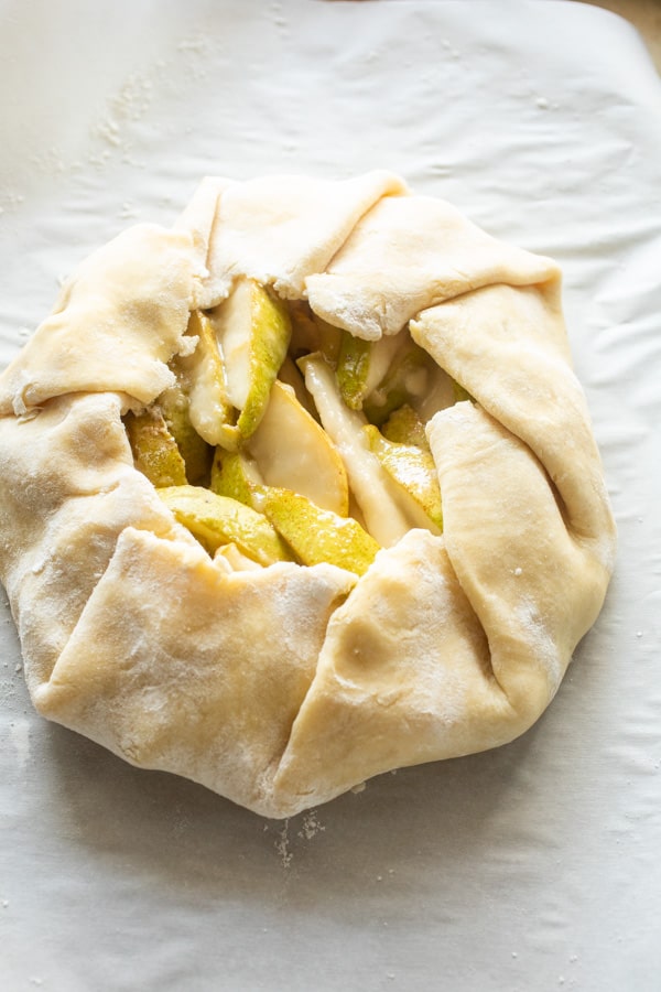 Pear Galette with Rum Sauce