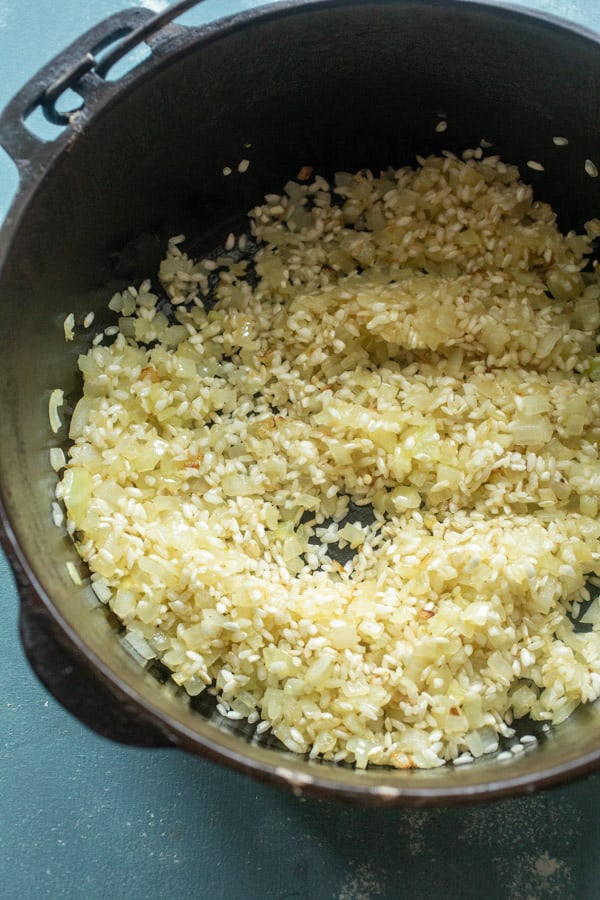 Starting rice for Risotto