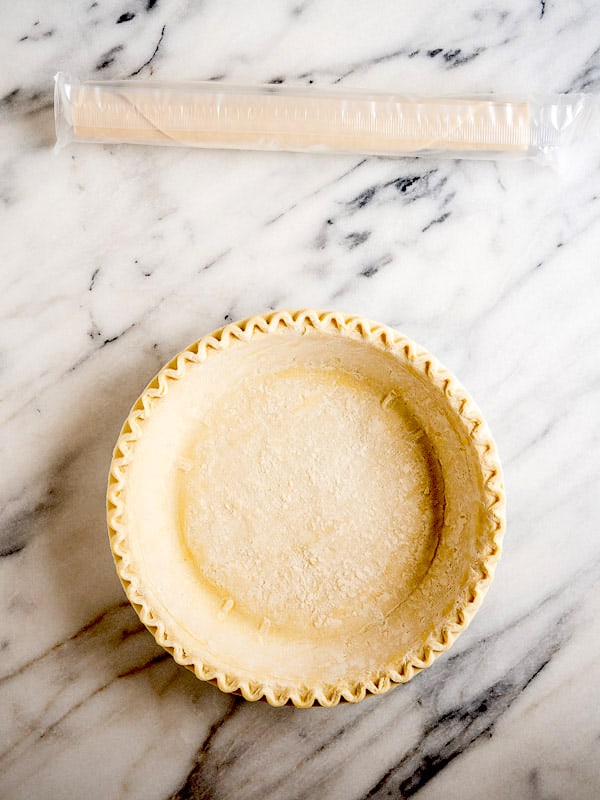A side-by-side comparison of 2 store-bought pie crusts