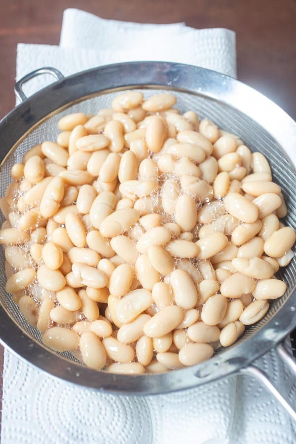 Drained White Beans for soup