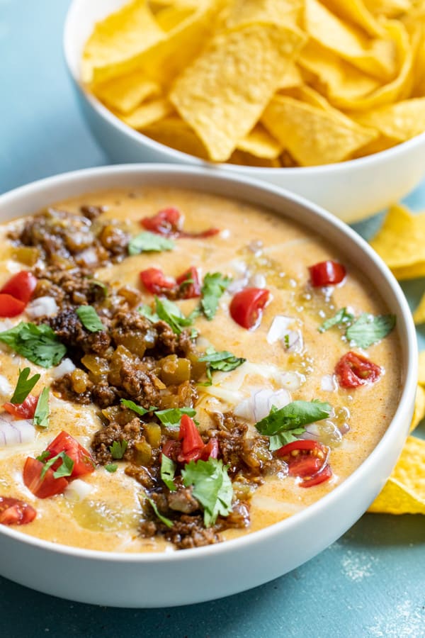 Homemade Beef Queso Dip