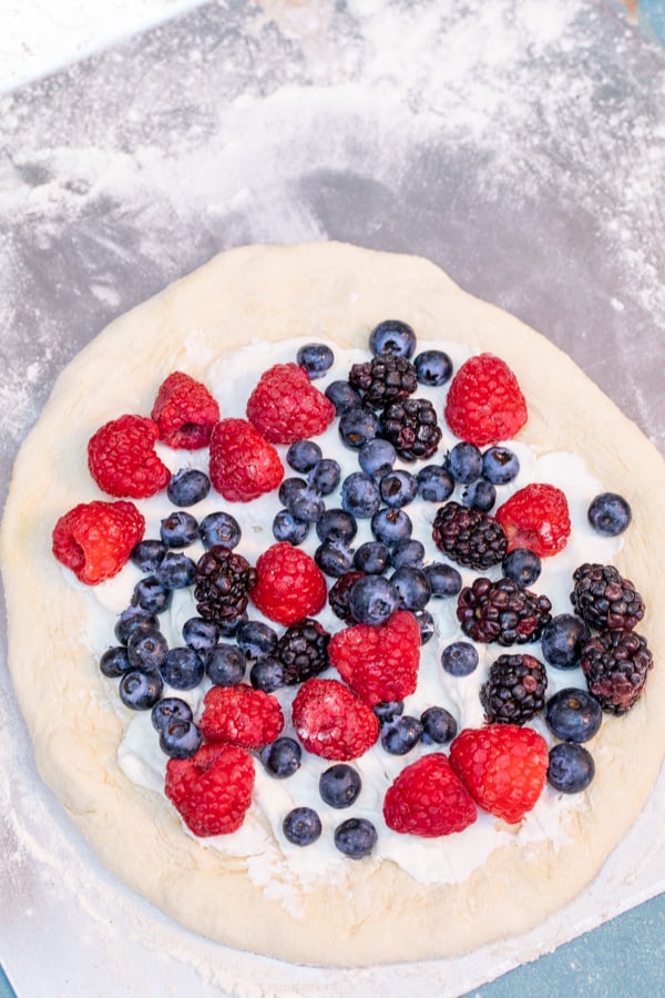 Berry Pizza ready to cook.
