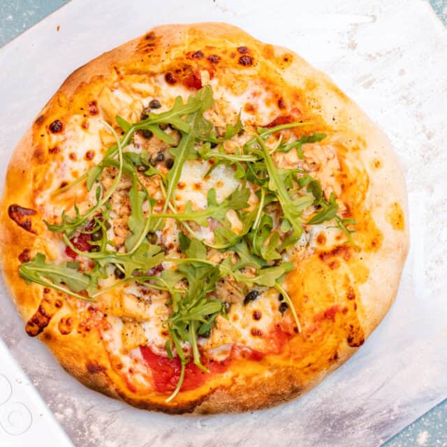 Tuna Pizza with Capers