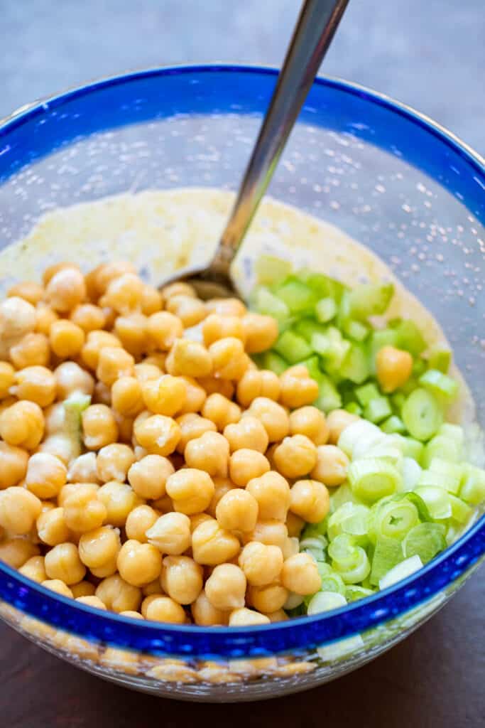 Add-ins and options for chickpea sandwiches