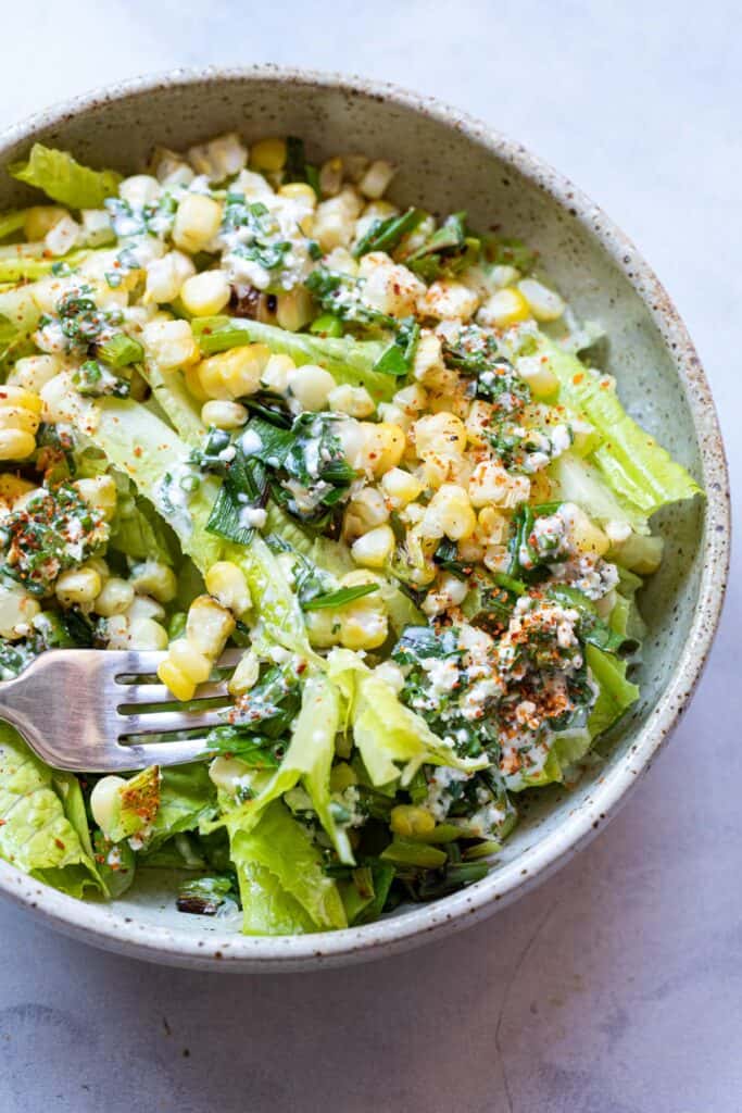 Spicy Corn Salad with Buttermilk Dressing