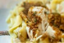 Chicken and Noodles with Crispy Breadcrumbs