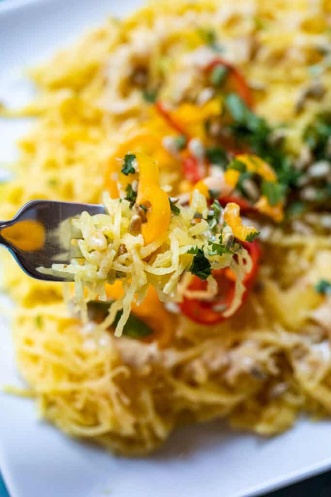 Spaghetti Squash Salad with Curry Dressing