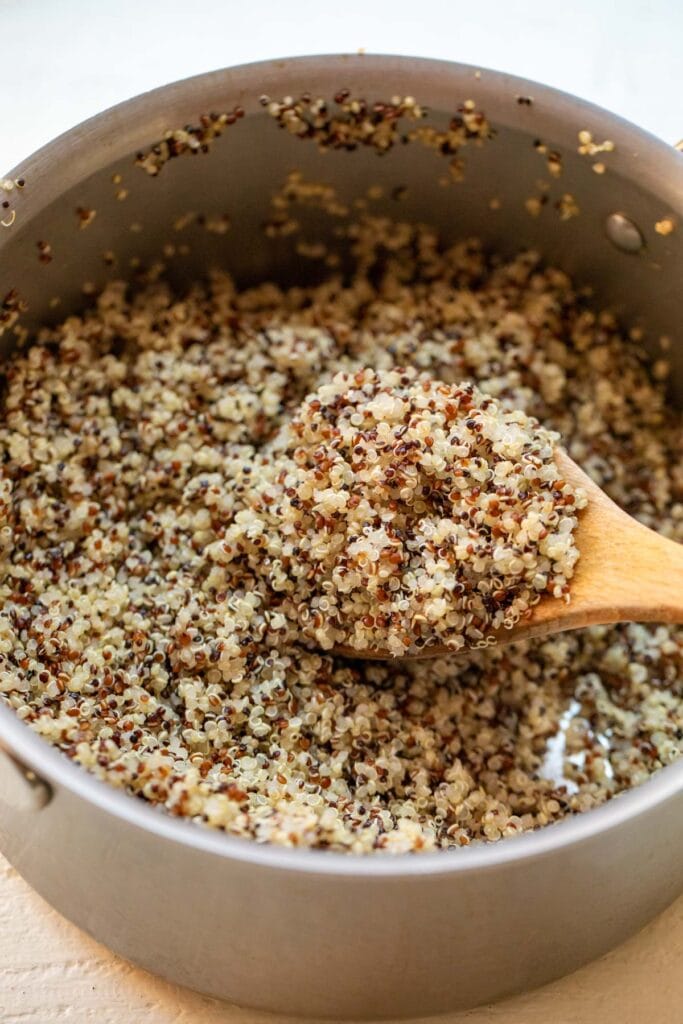 quinoa for rainbow salad