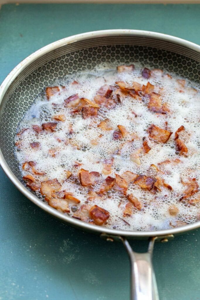 Bacon sizzles