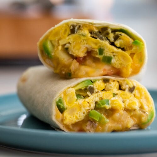Breakfast Burrito out of the microwave.