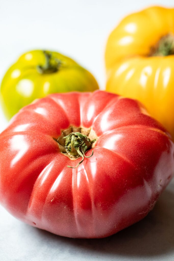 Heirloom tomatoes for crudo.