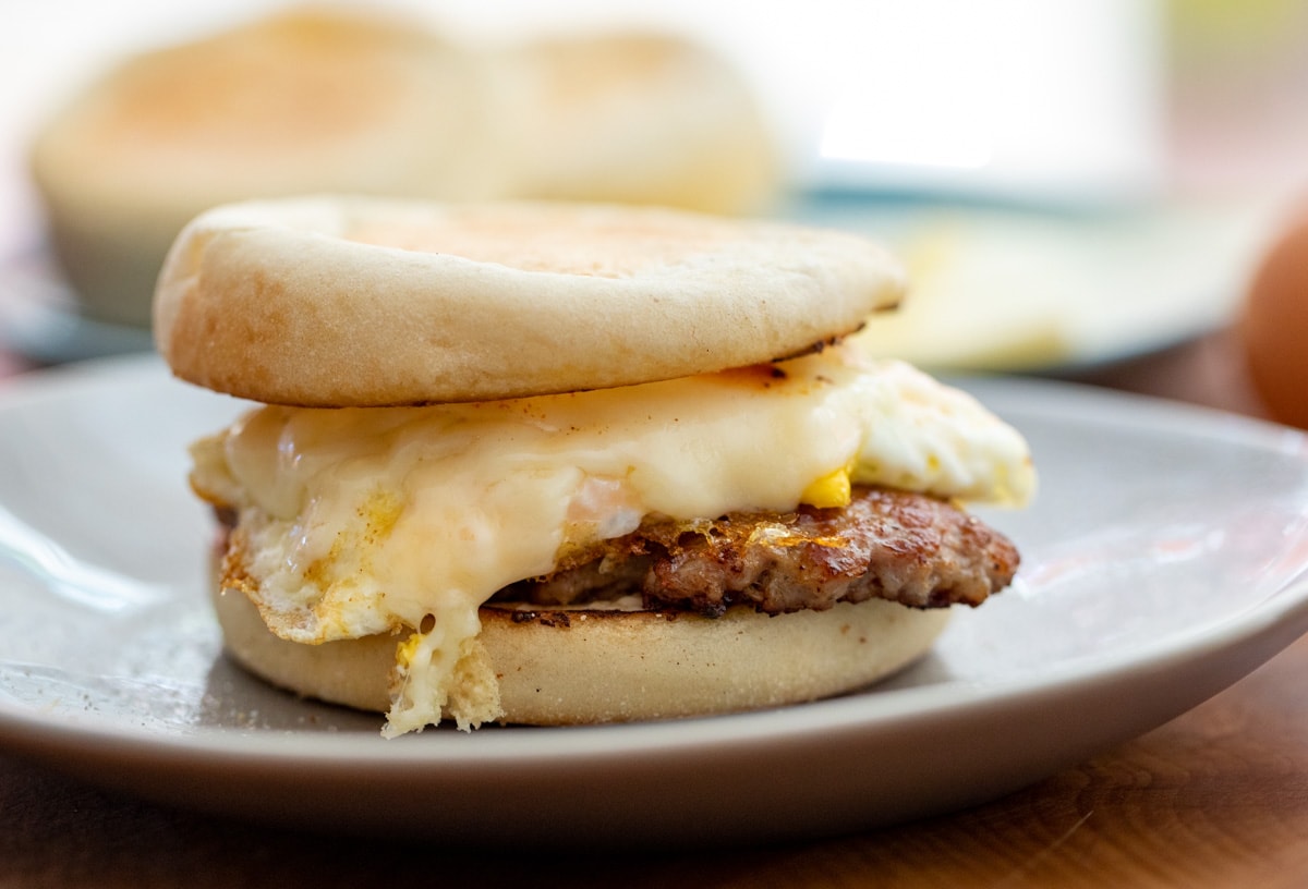 Sausage, Egg and Cheese Breakfast Sandwich 